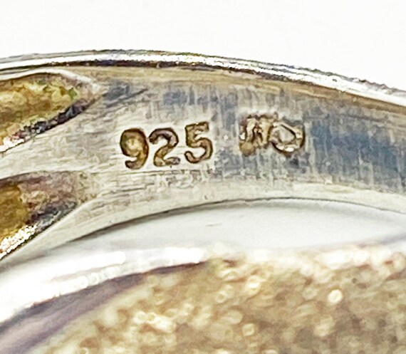 Solid Striking Sterling Textured X Ring with Heav… - image 8