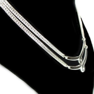 Sleek MONET Silver-Tone Double Necklace
