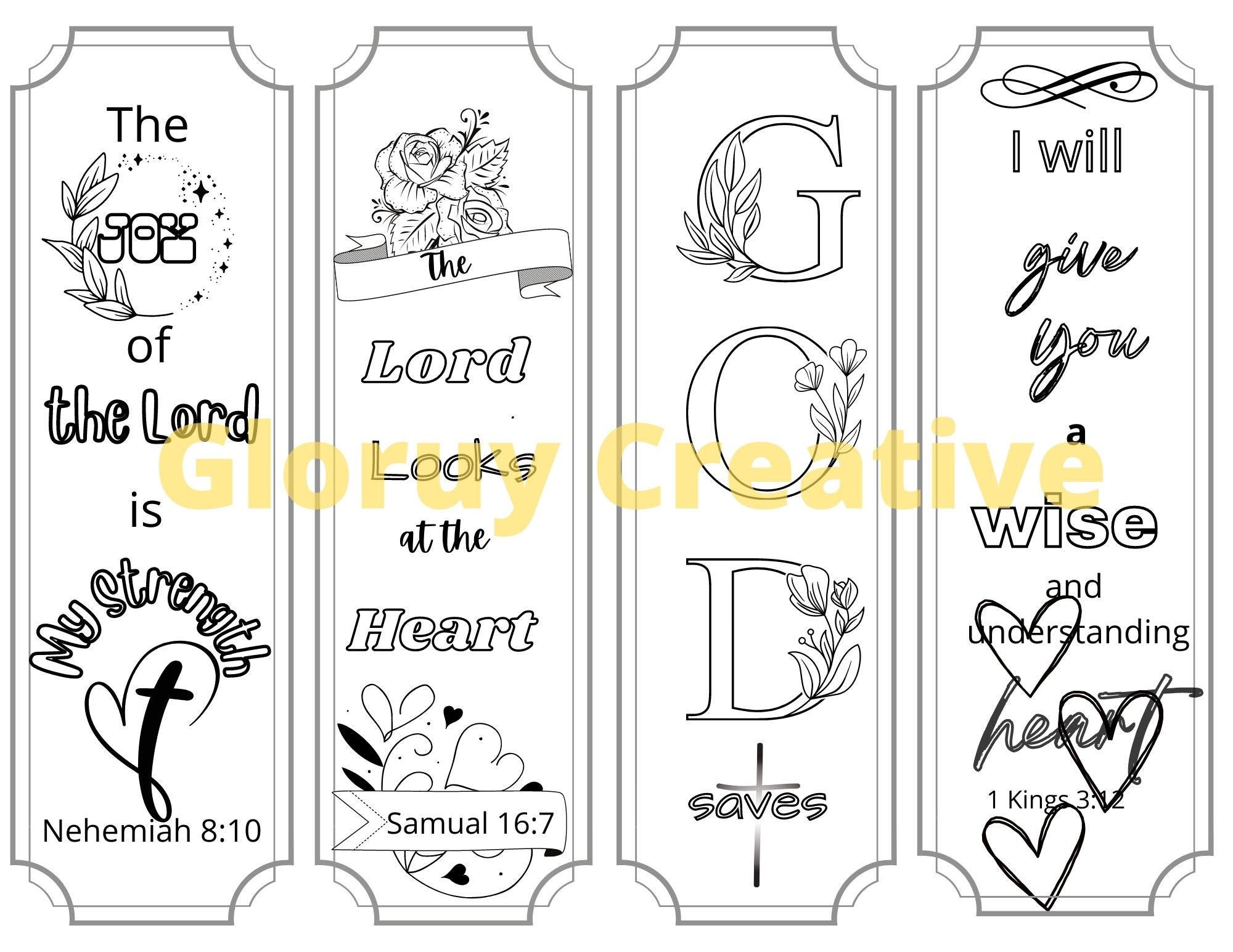 Bible Journaling Printable Templates, Illustrated Christian Faith ...