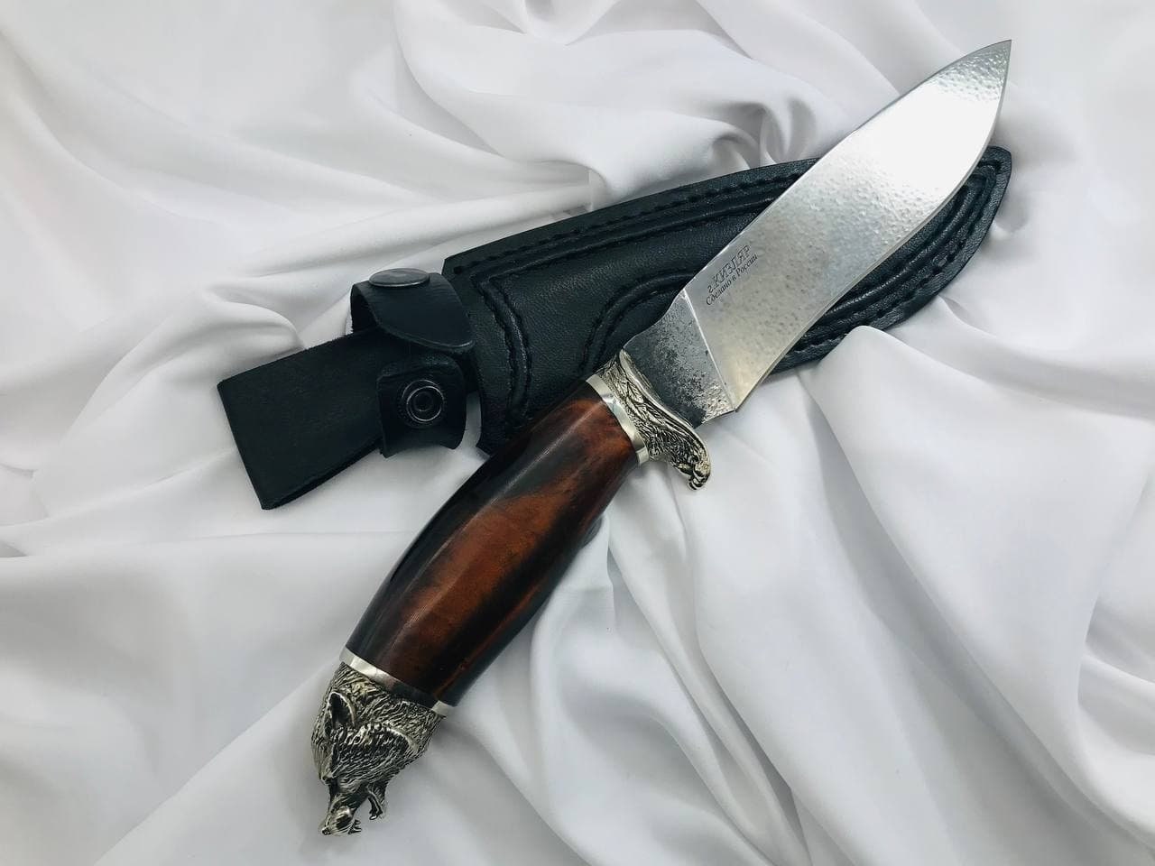 Russian hunting author knife Borz х40 s steel | Etsy