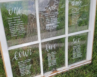 How are you letting guests know where they are sitting for the reception? 3