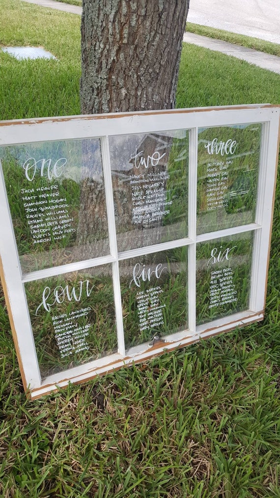 Window Wedding Seating Chart