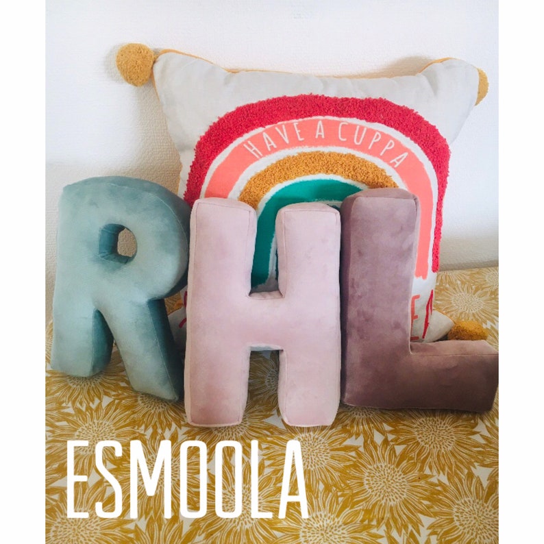 Small Velvet Letter Cushions/alphabet Pillows Etsy