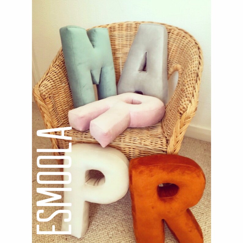 Small Velvet Letter Cushions/alphabet Pillows Etsy