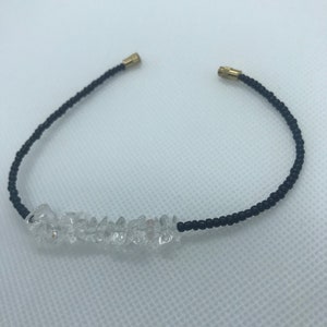 Quartz Crystal Beaded anklet - with clasps