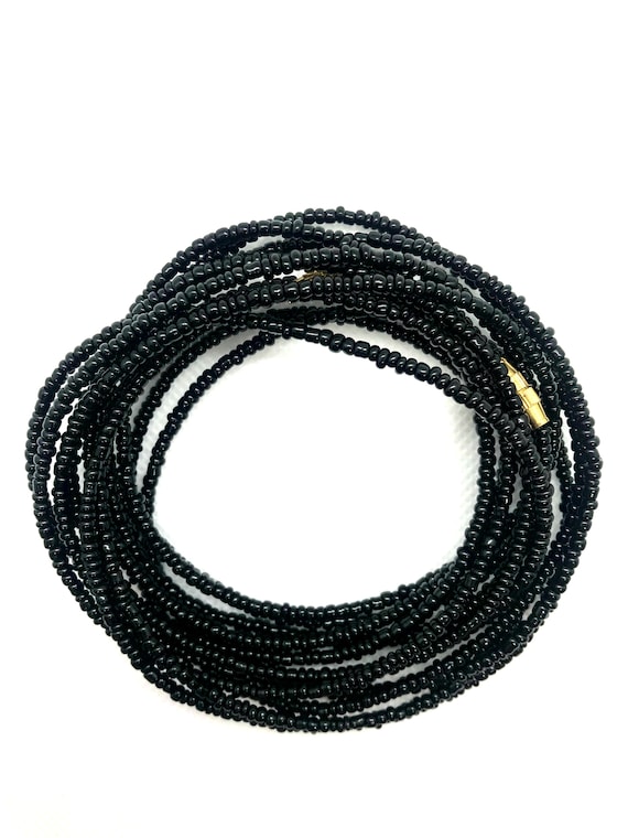 Black Waist Beads - Waist Beads - On Sale Waist Beads - Waist Shaper - Weightloss Tracker - Belly Chain - Belly Beads - waistbeads