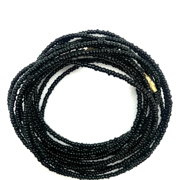 Black Waist Beads - Waist Beads - On Sale Waist Beads - Waist Shaper - Weightloss Tracker - Belly Chain - Belly Beads - waistbeads