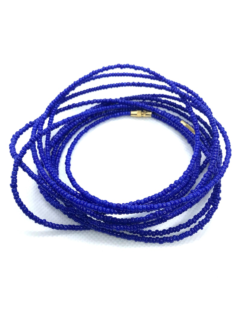 African Waist Beads Waistbeads With Clasps Royal Blue Waist Beads Waist Shaper Waist Beads Weighloss Tracker Belly Beads