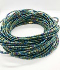 Iridescent Waist Beads- For Sale African Waist Beads - WeightLoss Tracking - Belly Jewelry - Belly Chain - Belly Beads - With Clasps