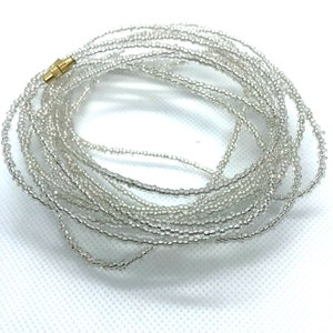 Crystal Clear Waist Beads - Weightloss Waist Beads -On Sale African Waist Beads - Belly chains - Belly Beads - With Clasps