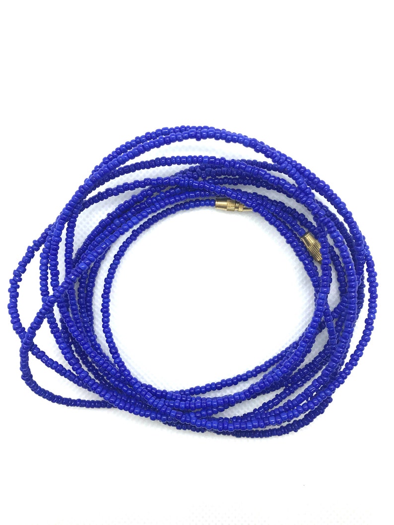 African Waist Beads Waistbeads With Clasps Royal Blue Waist Beads Waist Shaper Waist Beads Weighloss Tracker Belly Beads