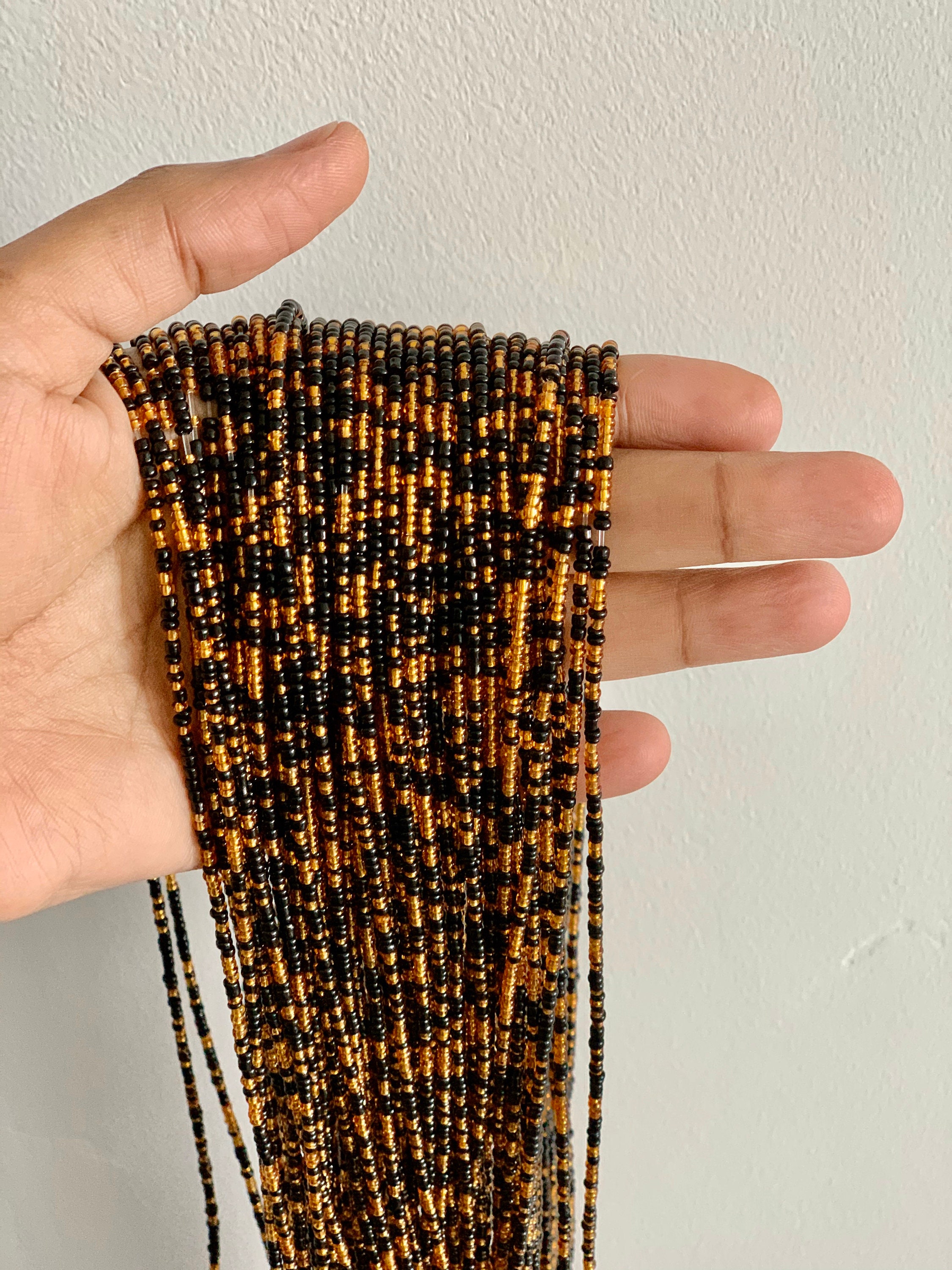 African body jewelry stretchy belly beads authentic gold African elastic waist beds with pearls black owned waist beads for weight loss