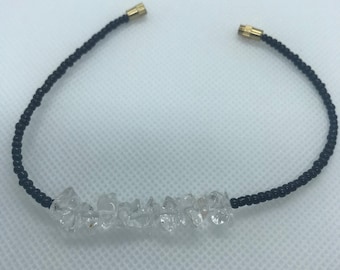 Quartz Crystal Beaded anklet - with clasps