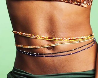 African Waist Beads - Waist Chains For Weight loss tracking - Variety colors - With Clasps