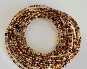 Earth Tones Waist Beads - Waist Beads - On Sale African Waist Bead - Belly Jewelry - Weighloss Tracker - Belly Beads -waistbeads With Clasps