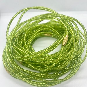 Lime Green Waist Beads - Waist Beads - African Waist Beads - Body Beads - waistbeads - Belly Chain - Belly Beads - Waist Shaper - With Clasp