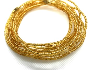 Sahara Gold Waist Beads - African Waist Beads - Belly Jewelry - African Waistbeads - Belly Chain - Belly Beads - With Clasps