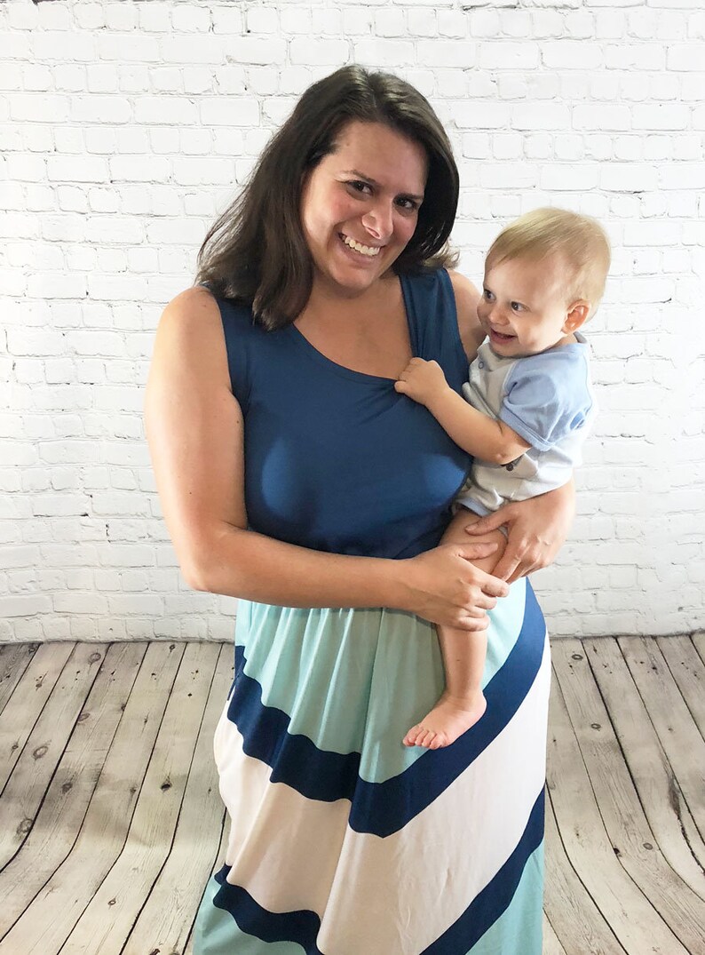 Breastfeeding Dress Nursing Maxi Dress New Mom Gift Baby Etsy