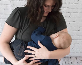 Breastfeeding Shirt, Nursing Tee for Breastfeeding Moms, as a New Mom Gift or Baby Shower Gift