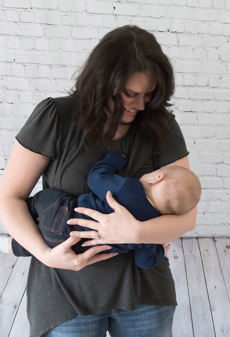 Breastfeeding Shirt Nursing Tee for Breastfeeding Moms as a Etsy
