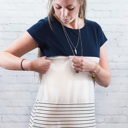 breastfeeding dress with zip