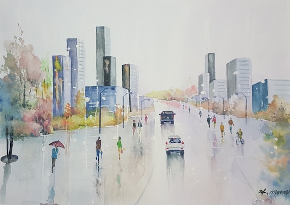 Featured image of post Watercolor Scenery Rainy Season Drawing - Rainy season drawing with watercolor how to draw scenery of rainy season step by step landscape.