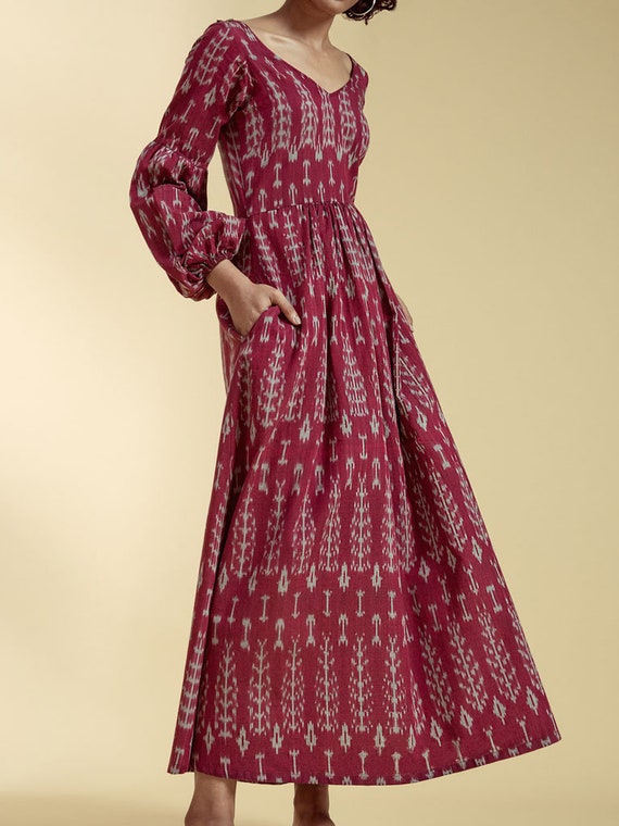 ikat maxi dress