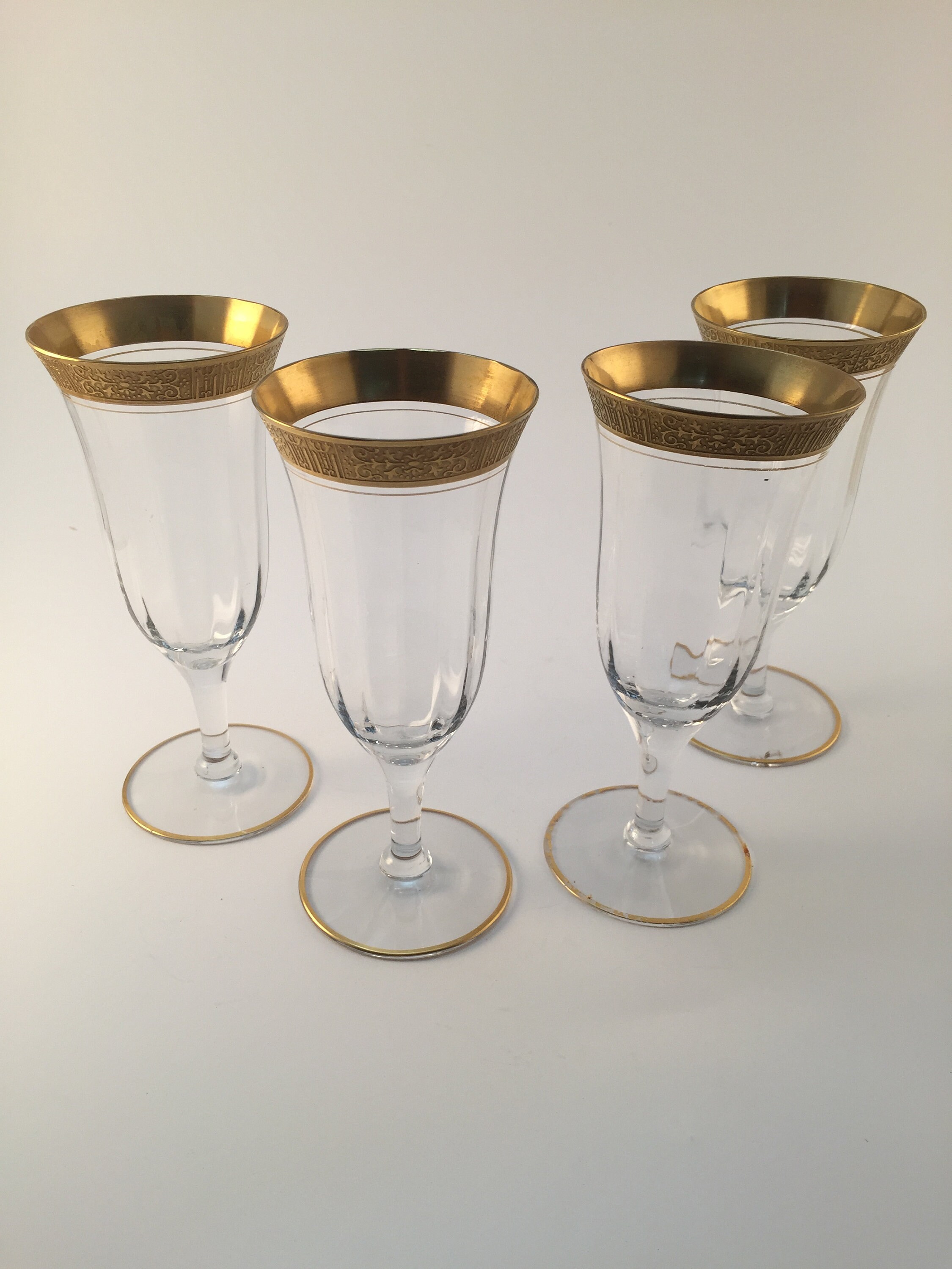 Tiffin Stemware Franciscan Valencia Set of 4 Crystal Wine Etsy