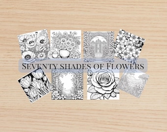 70 Floral Coloring Pages for Adults: Relaxing Flower Designs (PDF)