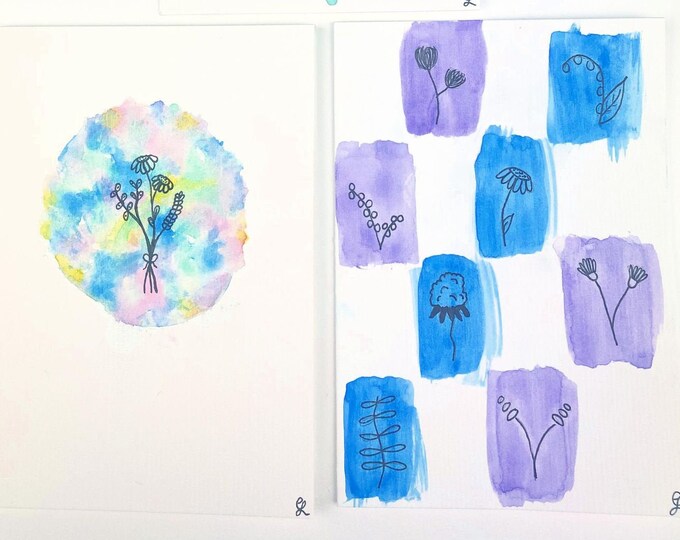 Water Colour Floral Gift Card, Greeting Card, Birthday Card