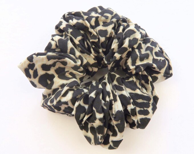 Cheetah Print Soft Cotton Elastic Scrunchie