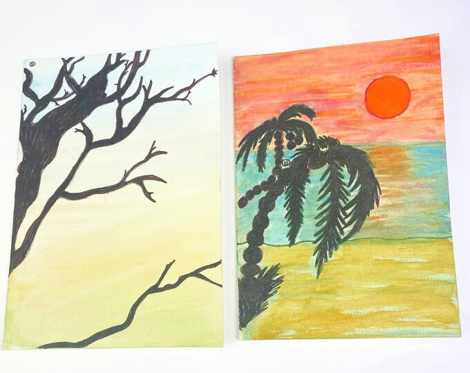 Water Colour Trees Gift Card, Greeting Card, Birthday Card