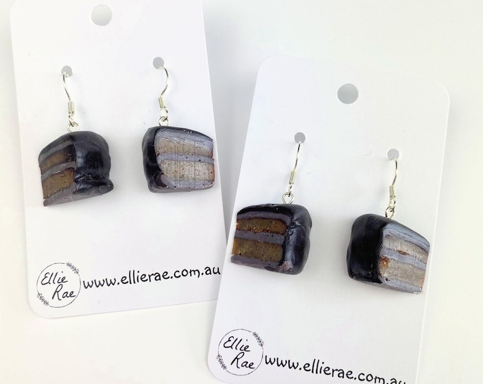 Mud Cake Polymer Clay Dangle Food Earrings
