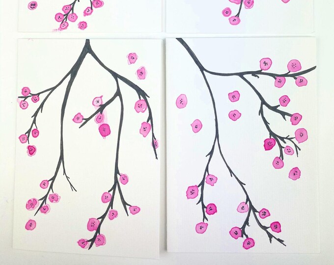 Water Colour Cherry Blossom Tree Gift Card, Greeting Card, Birthday Card