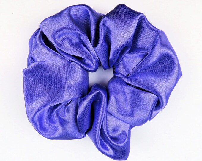 Dark Purple Satin Scrunchie