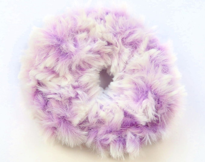 Fluffy Crochet Scrunchie - Light Purple