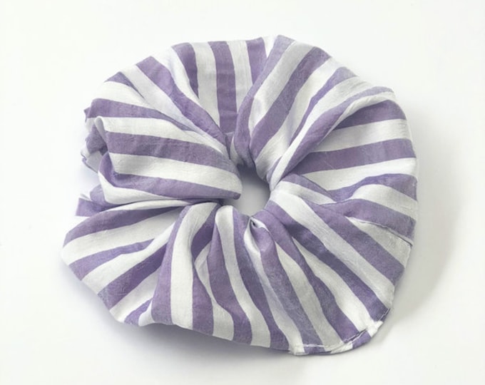Lilac Stripe Scrunchie - Lrg