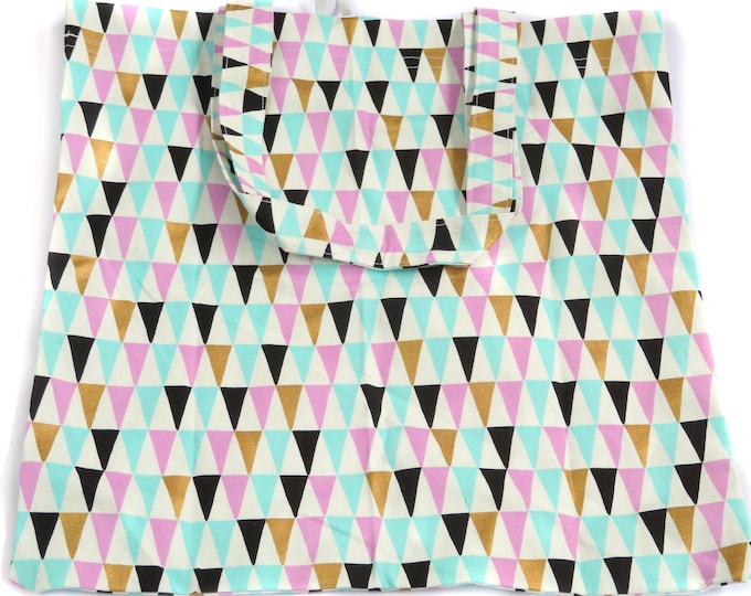 Pastel Triangle Foldable Tote Bag