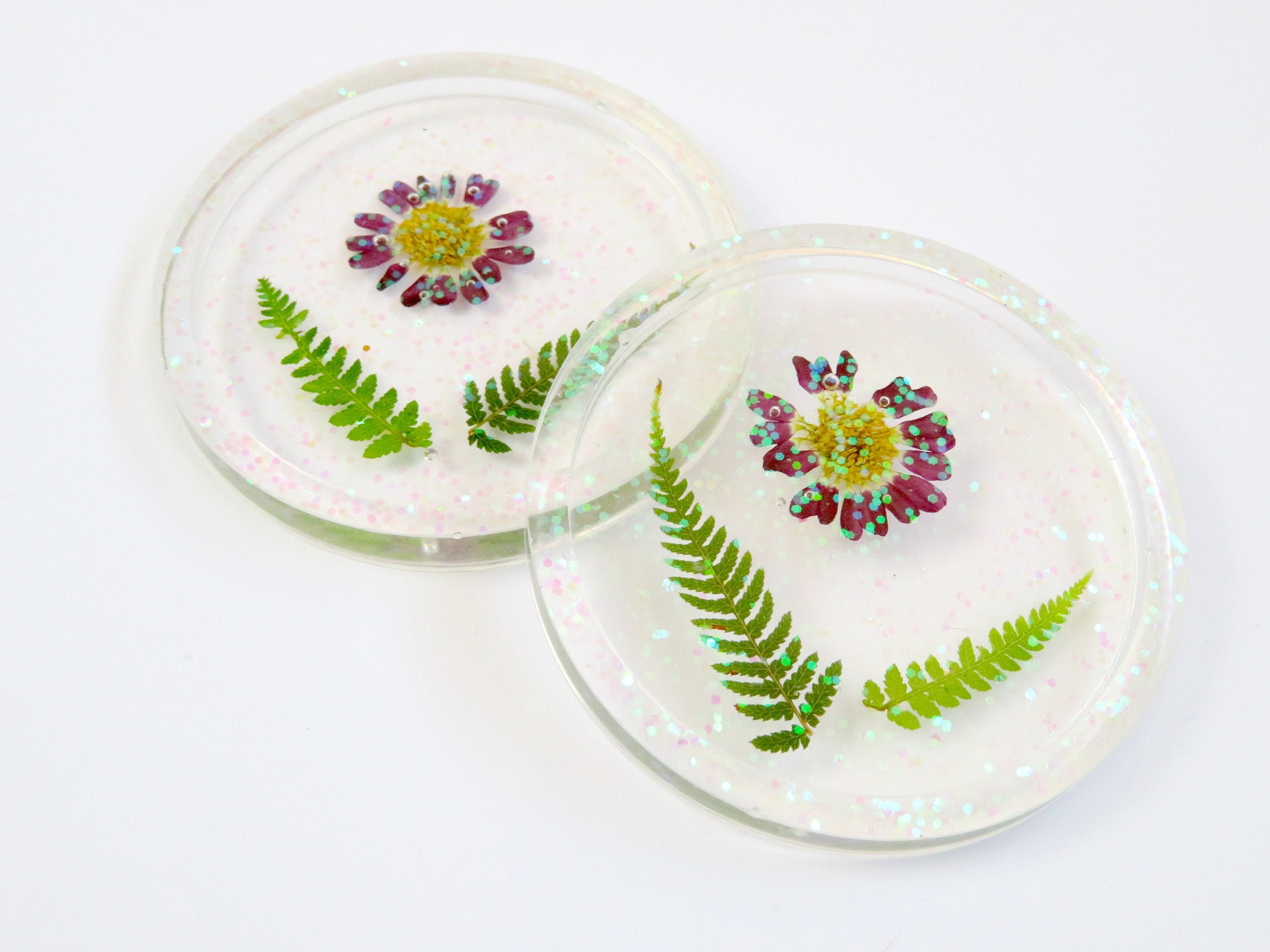 Pressed Flower Resin Coasters