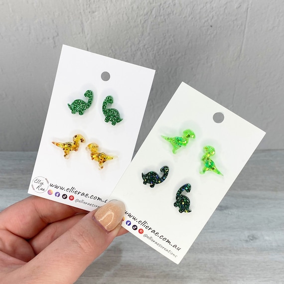 Dino Resin Stud Earring Packs