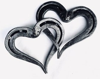 Lucky, horseshoe, wrought iron, heart, forged, luck, symbol, wedding, birthday, Valentine's Day, engagement, gift, unique,