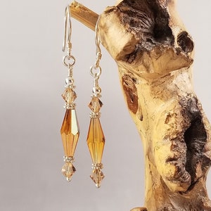 Topaz Swarovski & Sterling Silver Earrings