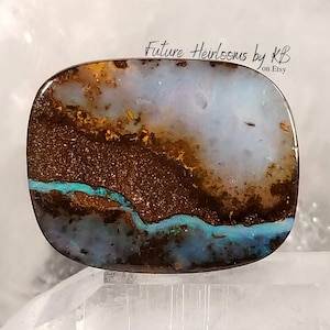 Australian Koroit Opal * 22.59 x 18.45 x 6.91mm * smooth boulder opal cab * video * MKO191M3