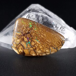 Australian Koroit Opal * 21.45 x 15.11 x 3.32mm * boulder opal cab * video * SKO13F3