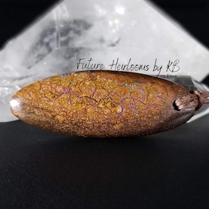 Australian Yowah Opal Pendant * Large Boulder Opal necklace * Video * KON33BP1