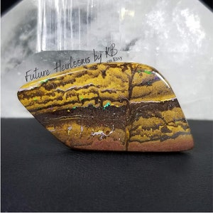 Australian Koroit Opal * 32.85 x 17.81 x 3.79mm * freeform boulder opal cab * video * MKO24F2