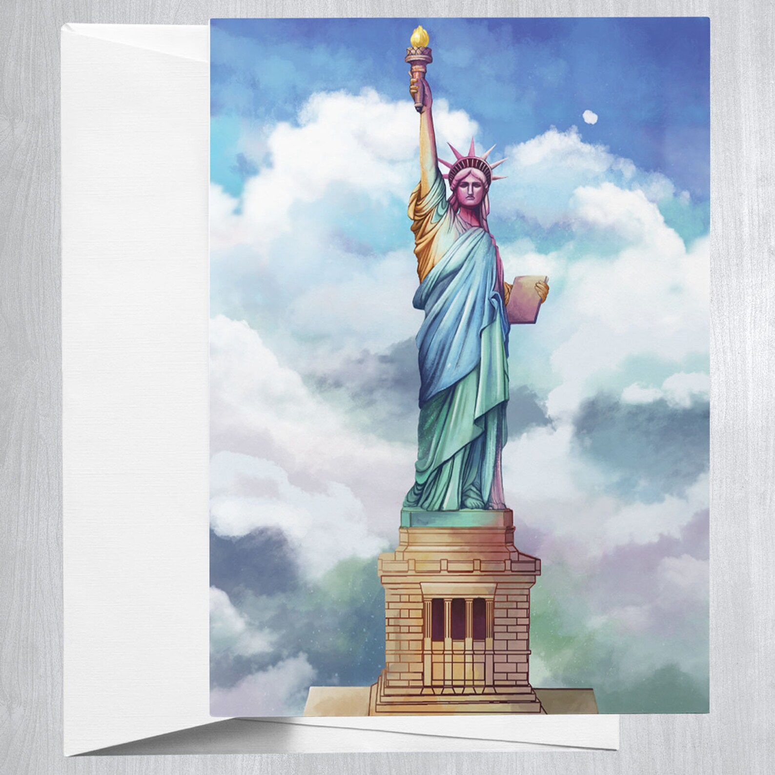 Statue of Liberty NYC Card Etsy