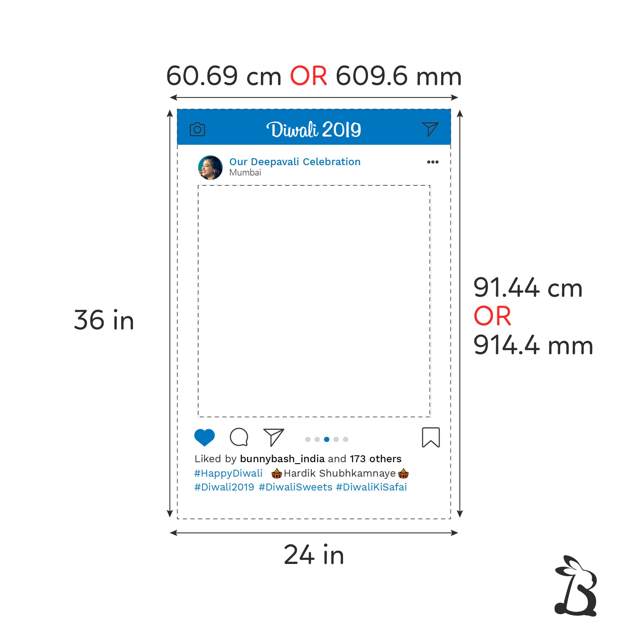 Diwali Instagram Photo Booth Frame Photo Frame DIY Booth Etsy España