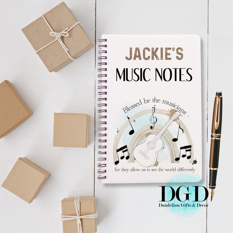 Personalised Music Notebook Musician Notebook Song Writing Etsy