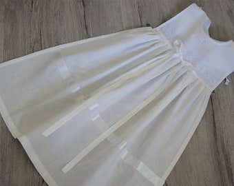 Baptism, baptismal overlay, baptismal gown, cotton